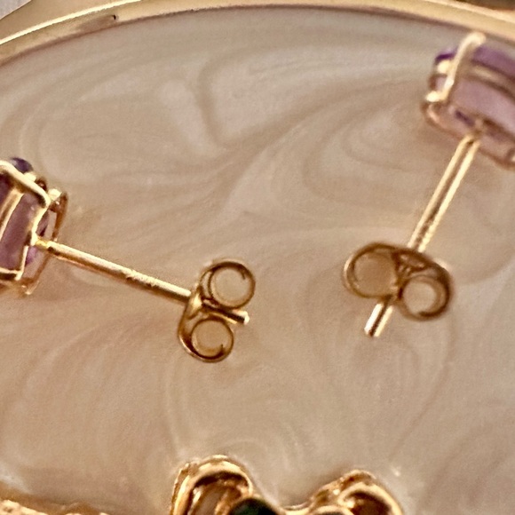 14k solid yellow gold & 1.16 carats genuine oval amethyst nwt - Picture 6 of 6